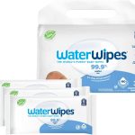WaterWipes Plastic-Free Original Baby Wipes， 99.9% Water Based Wipes， Unscented & Hypoallergenic for Sensitive Skin， 720 Count (Pack of 12)， Packaging May Vary